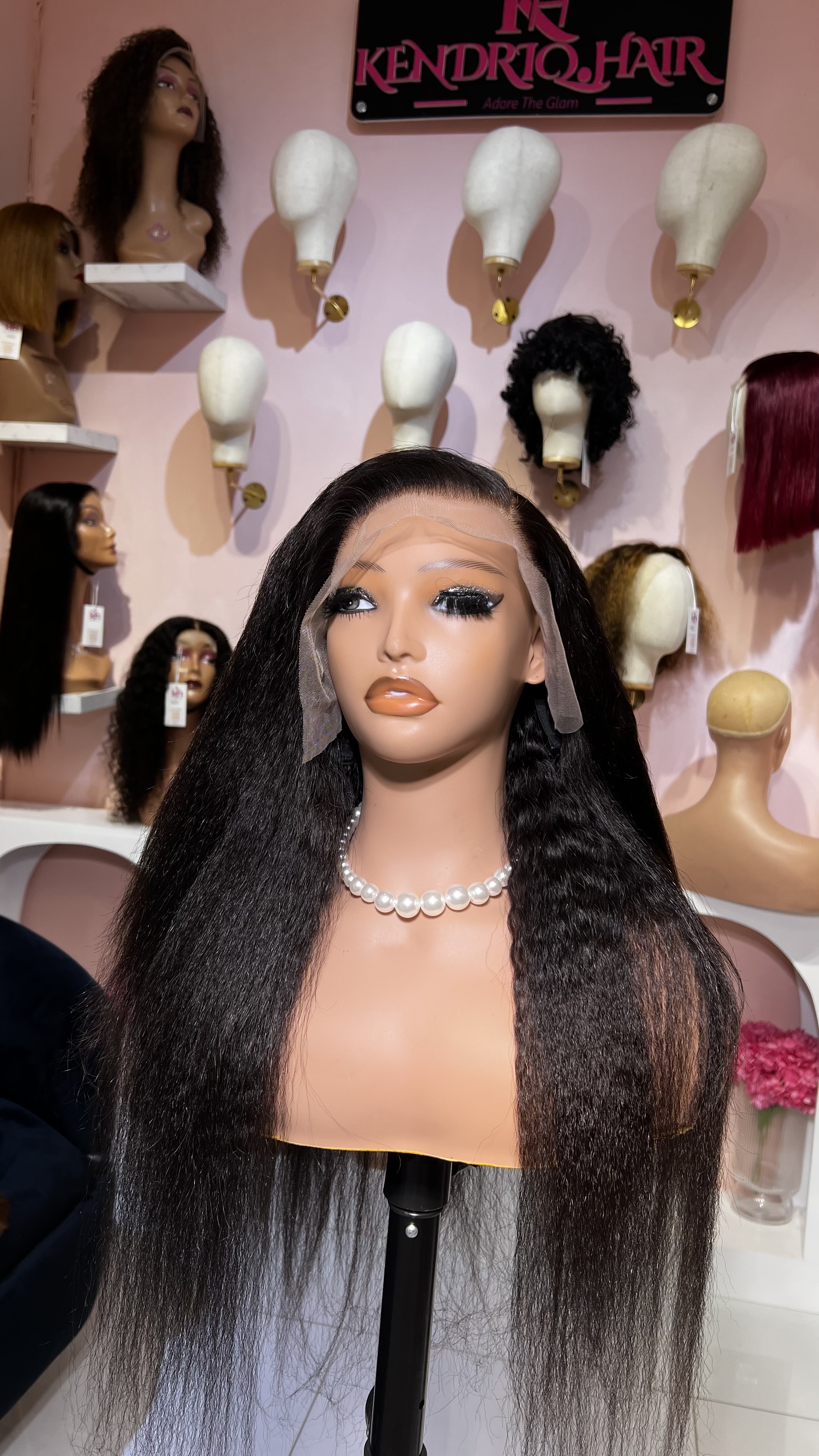 Kinky Straight 30inches frontal  Natural Wig